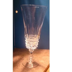 Set of 10 Crystal Champagne Flutes Diamond Cut Vertical Fluted Stemware Clear